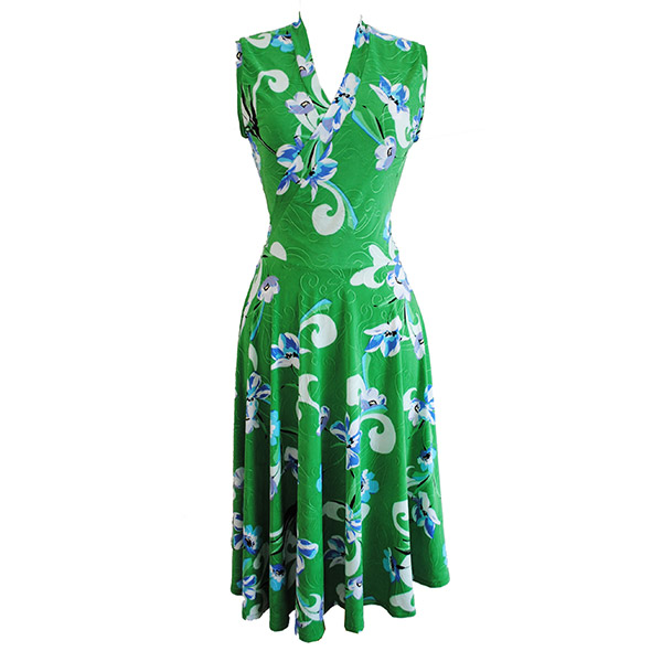 Limited Edition! Zilpah Dress in Vibrant Green Print – Zilpah Tart