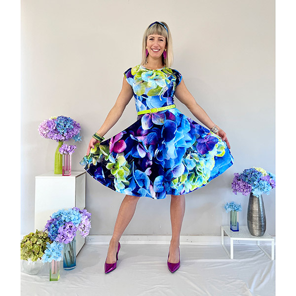 Hydrangea print dress hotsell