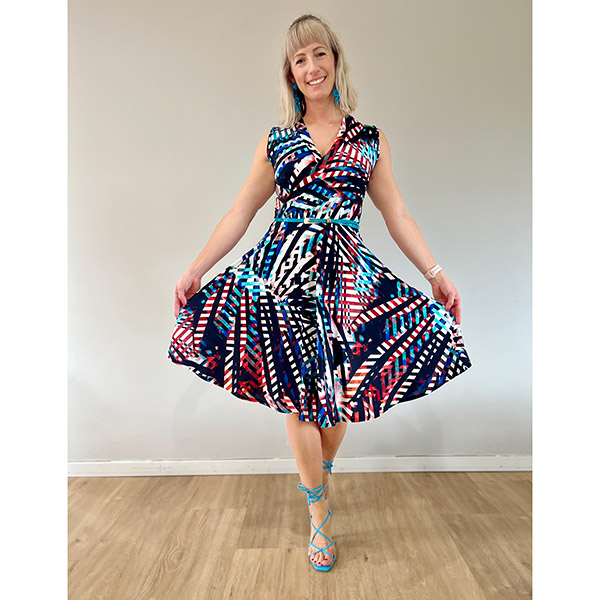 Limited Edition Zilpah Dress In Strobe Print Zilpah Tart